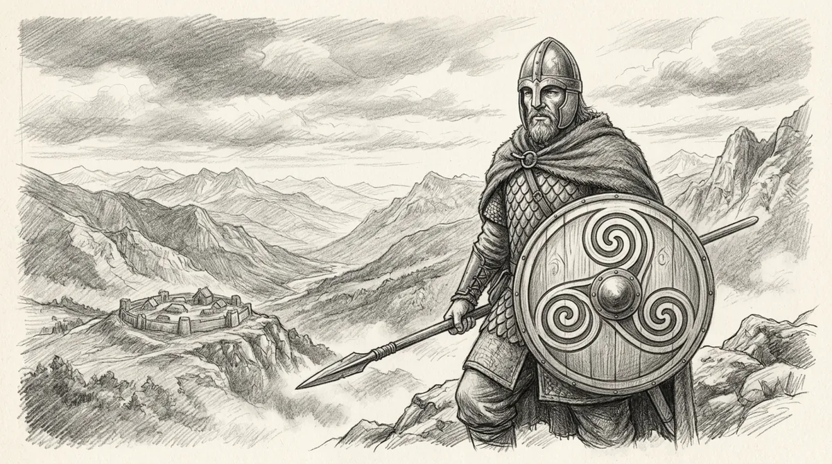 Dibujo de guerrero astur
