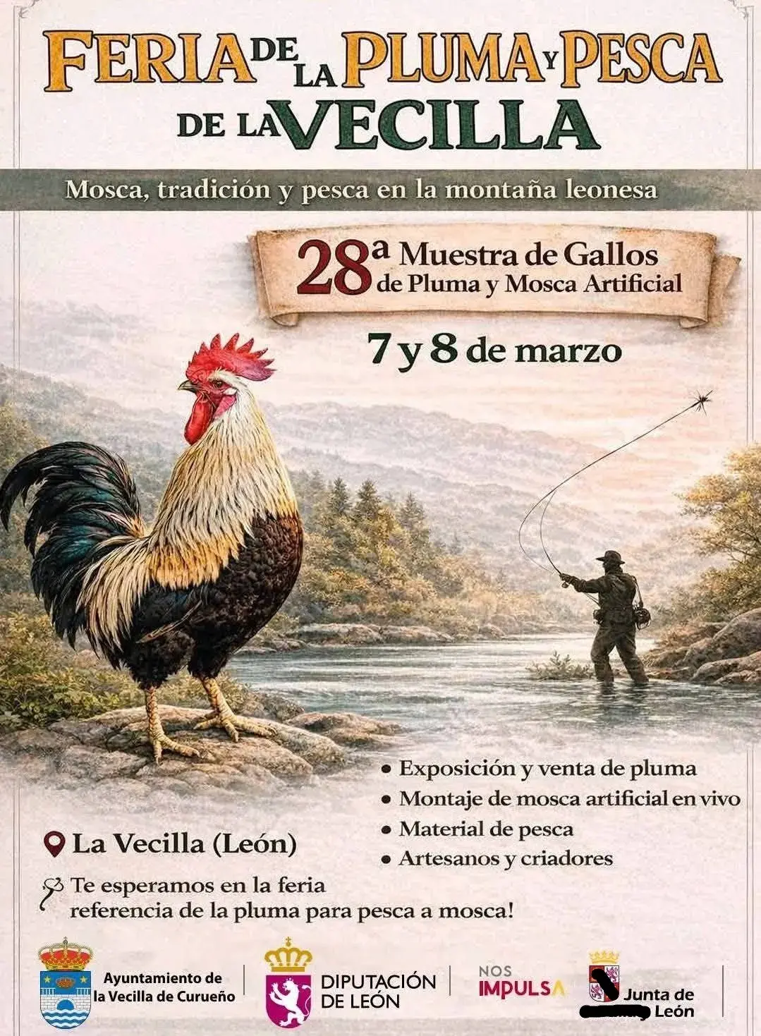 28 Muestra de gallos de pluma y mosca artificial de La Vecilla de Curueño