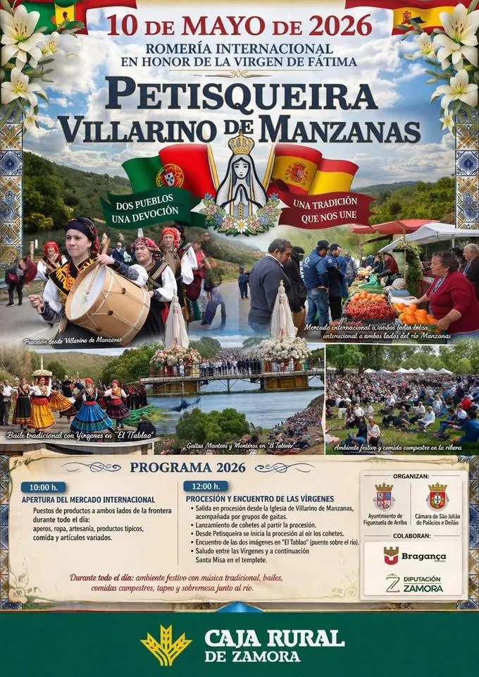 La Raya se funde en un abrazo: Villarino y Petisqueira celebran su romería el 10 de mayo