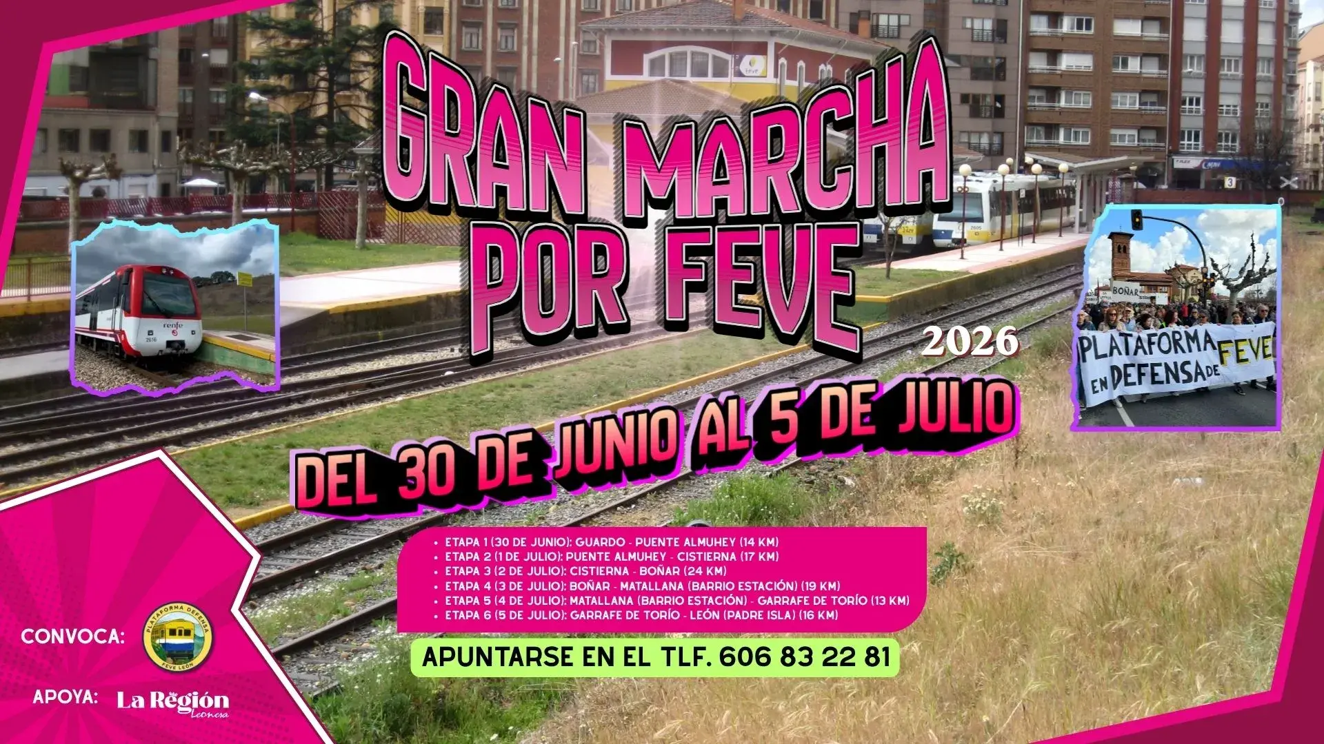 Gran Marcha por FEVE: Un clamor reivindicativo de Guardo a León