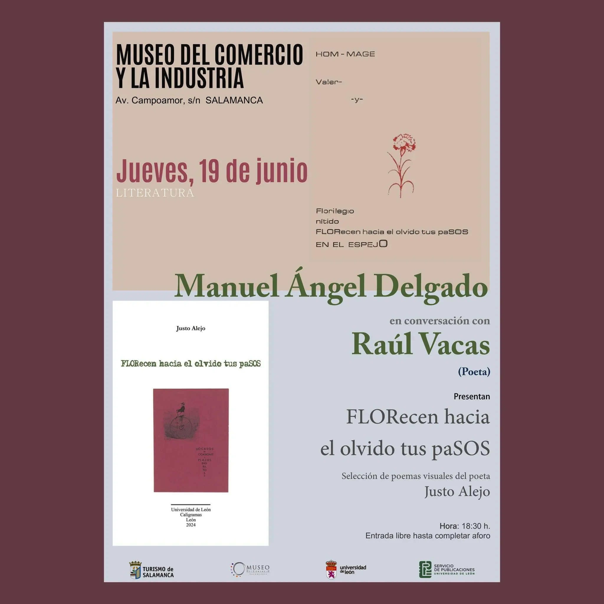 Presentación del libro "FLORecen hacia el olvido tus paSOS"