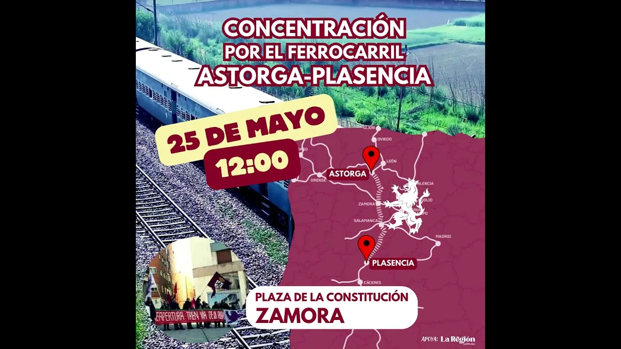 Concentración por el tren Astorga-Plasencia