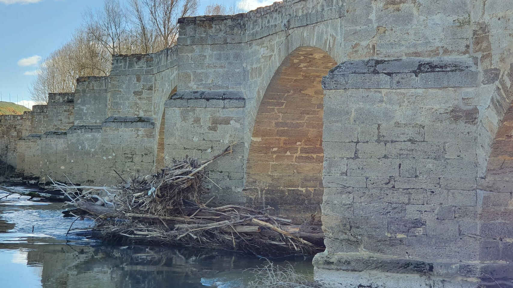 El puente medieval de Castrogonzalo de nuevo en acción