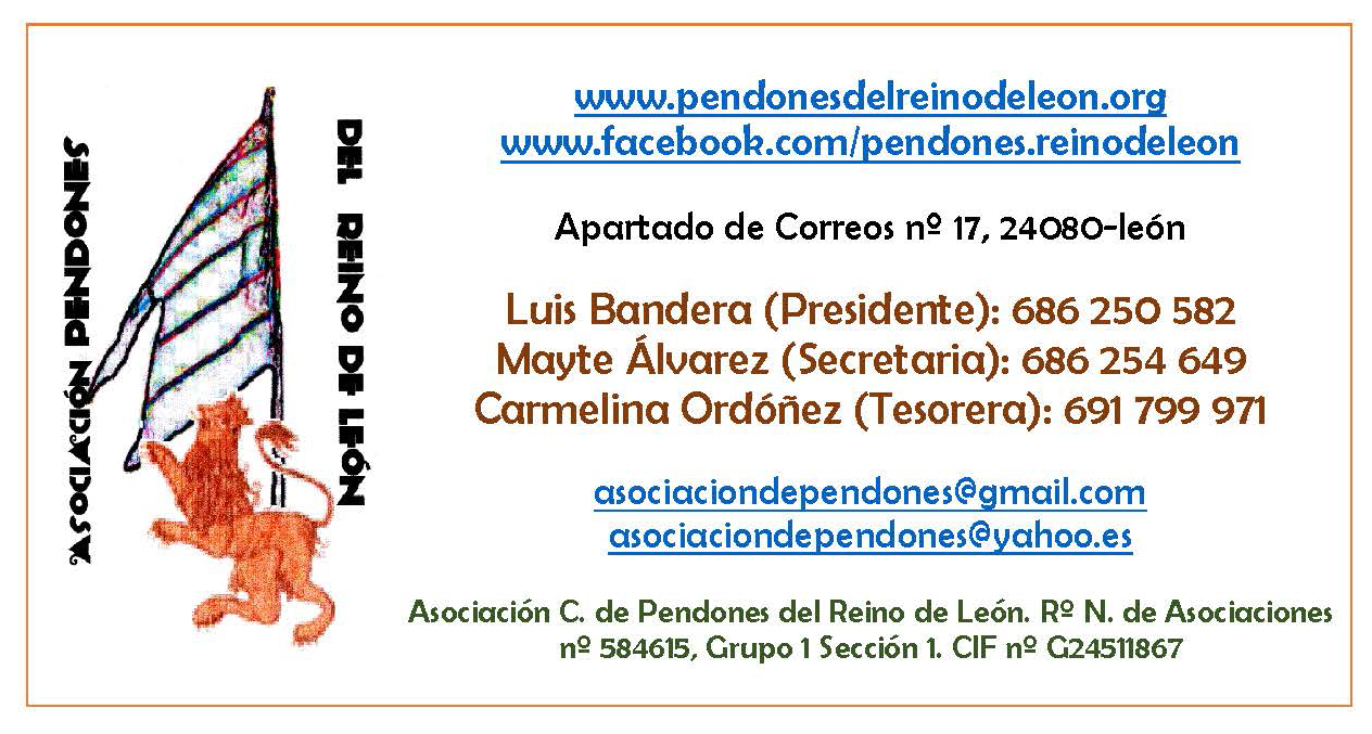 Tarjeta directiva Asociación Pendones