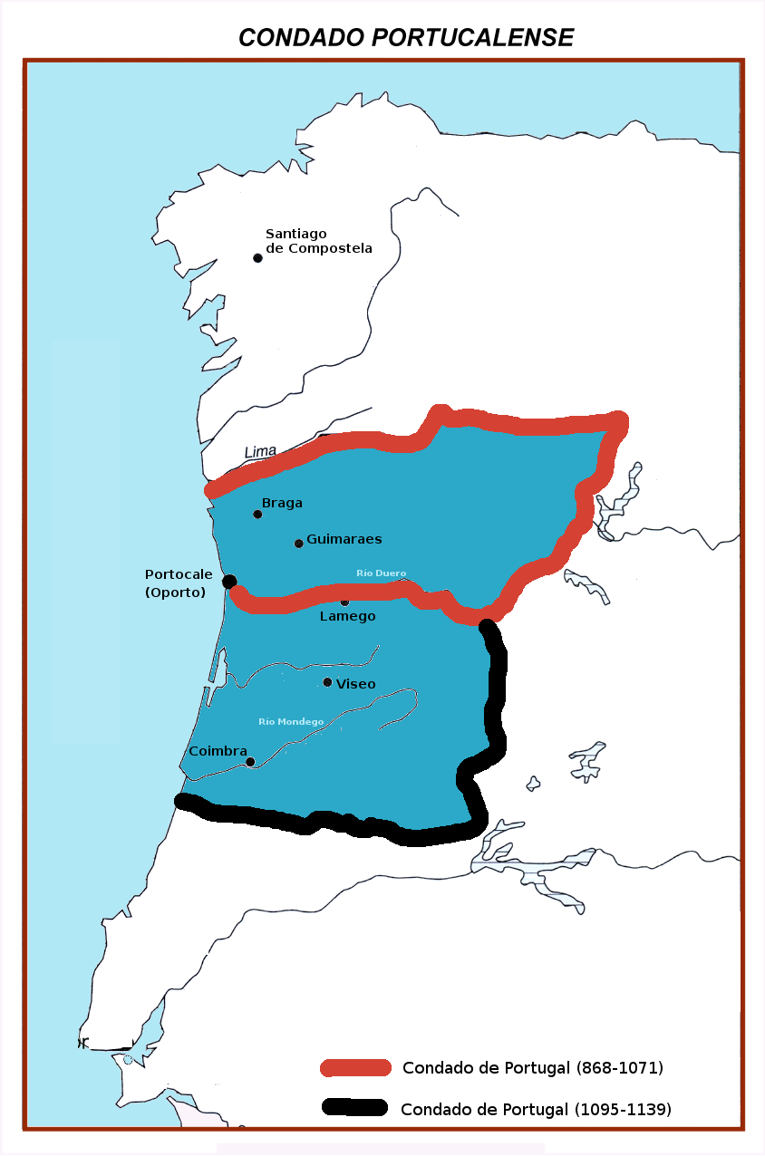 Mapa Condado de Portugal